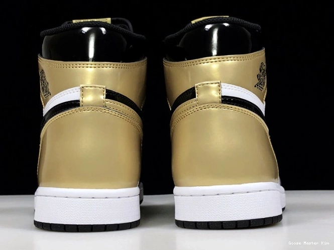 High Air Toe Jordan Retro 1 Glod 861428-007 0719